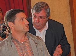 Mariano Santomaggio sulla destra, con filomeno babbo