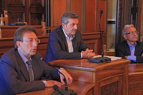 riunione Massimo Cialente, Gianni Di Pangrazio e Umberto Murolo