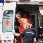 ambulanza del 118 durante il soccorso