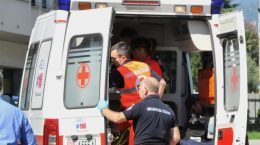 ambulanza del 118 durante il soccorso