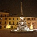 Maltempo e neve nella Marsica, Piazza obelisco di Tagliacozzo (2)