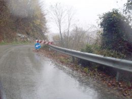 Strada per Tufo di Carsoli  franata