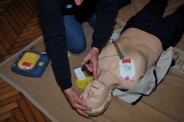 Defibrillatore in azione