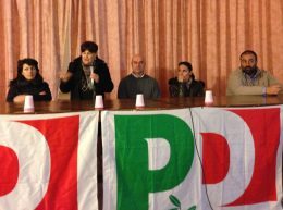 Stefania Pezzopane con Lorenzo Berardinetti per la chiusura della campagna elettorale