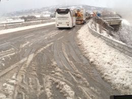 Autostrada A24 bloccata per la neve e il maltempo