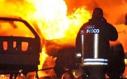 vigili del fuoco notte incendio