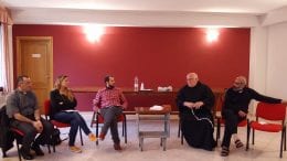 incontro Sante Marie, il giornalista Pietro Guida, padre Attilio Terenzio e don Enzo Massotti