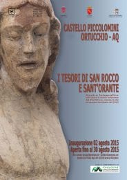 Locandina mostra I TESORI DI SAN ROCCO E SANT'ORANTE