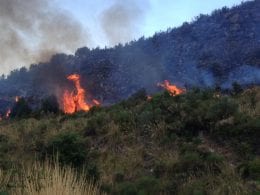 incendio in valle roveto