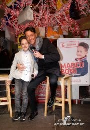 Marco Boni e Luca Di Nicola alla festa per il piccolo protagonista di 'T...