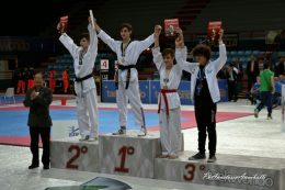 Podio Samuele Baliva Centro Taekwondo Celano Team Cotturone 1 Classificat0