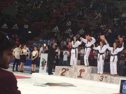 Podio Sara Pierleoni Centro Taekwondo Celano Team Cotturone 3 Classificata