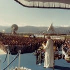 24 marzo 1985 - Papa Giovanni Paolo II, in visita al Fucino