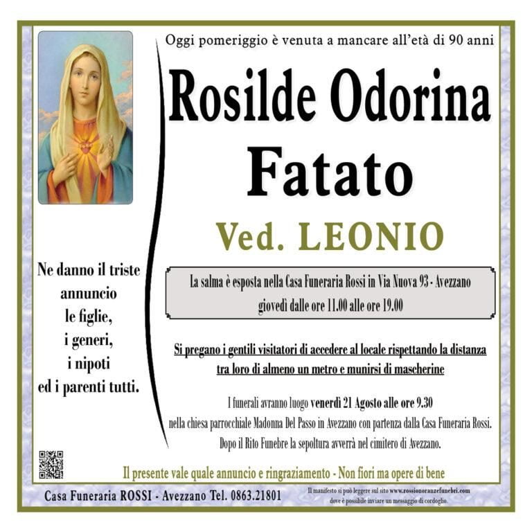 Rosilde Odorina Fatato | MarsicaLive